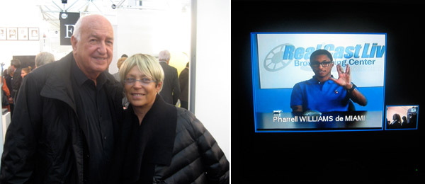 左图: 收藏家Don和Mera Rubell. 右图: Pharrell Williams.