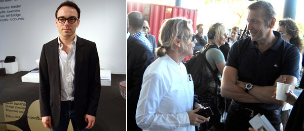 左图: Perimeter的 Nicolas Chwat。 右图: 设计师 Jil Sander和Puma CEO Jochen Zeitz。