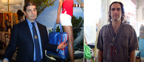 左图: 艺术家John Armleder。右图: 艺术家 Jim Drain。