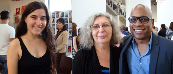 左图: 艺术家Naomi Fischer。右图: Marie-Claude Beaud 和Glenn Ligon。