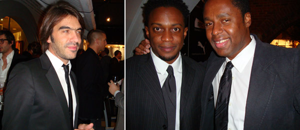 左图: 法国Vogue Hommes 编辑Olivier Lalanne。右图: 艺术家Hank Willis Thomas和Trace 总监Claude Grunitzky。