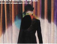 马克·弗洛里斯、《蒙诺托尼先生》（局部）、2008、 三联画、纸上彩色铅笔画、39×48厘米。