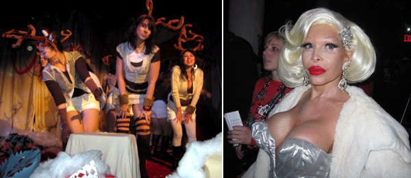 左图: The Reindeer Gang。右图: Amanda Lepore。