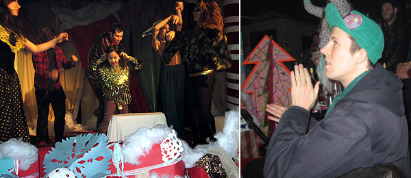 左图: 一场表演。 右图: 艺术家Ryan McGinley。