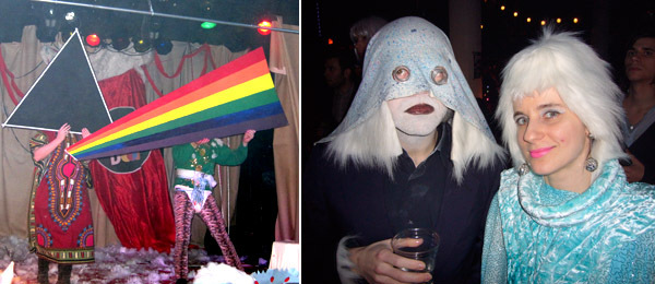 左图: 月亮黑色的一面。 右图: The Metalmags的 Collin Cunningham和Erica Magrey。(摄影: Michael Wilson)