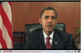 奥巴马的每周例行讲话片断、2008年11月15日。