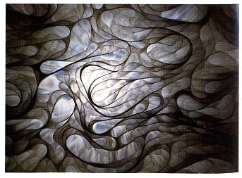  Tara Donovan、《未命名》（局部）、2008、 聚脂胶片、122×732×76厘米。