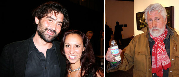 左图：艺术经纪人 David Quadrini 和惠特尼策展人Shamim Momin。右图：艺术家 Ed Moses。