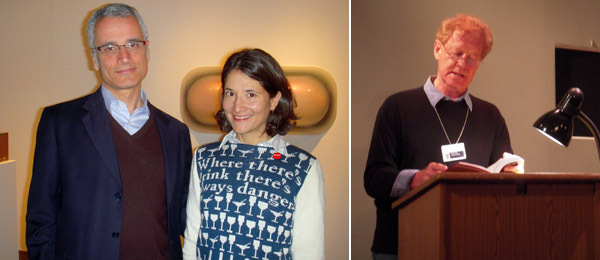 左图: Getty研究学院策展人Louis Marchesano和艺术家 Lisa Anne Auerbach。右图: 作家Richard Hertz。