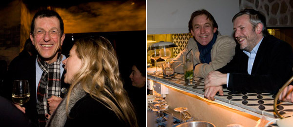 左图: 艺术家Antony Gormley 和白立方总监Iwona Blazwick。右图: 音乐家Tot Taylor和艺术经纪人Jake Miller。