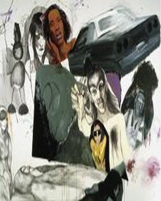 丽塔•亚克曼、《试试杰西》、2000、 布上丙烯和墨、175×251厘米。