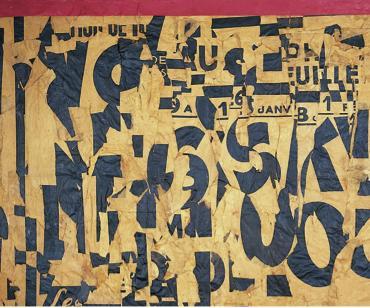 雅克•维勒特莱、《破坏者的幽默－巴斯德大道》、1953、装裱破损海报、93×111厘米。
