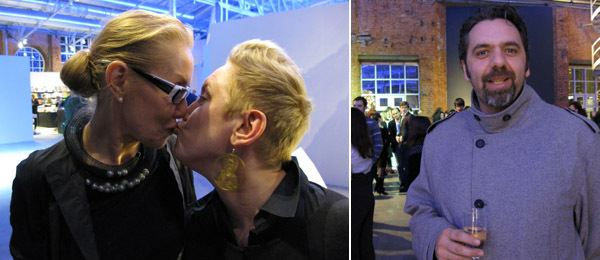 左图:策展人Olga Sviblova和艺术家Katya Bochavar。右图: 艺术家Keith Tyson。