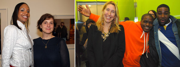 左图: 艺术家LaToya Ruby Frazier和联合策展人Laura Hoptman。右图: 新艺术博物馆馆长Lisa Phillips。