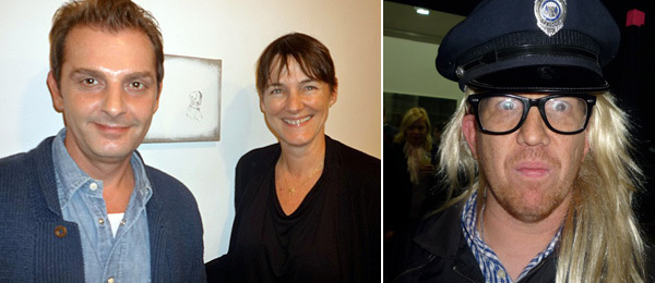 左图：艺术家Ugo Rondinone和艺术经纪人Sadie Coles。右图：艺术家Scott Reeder。
