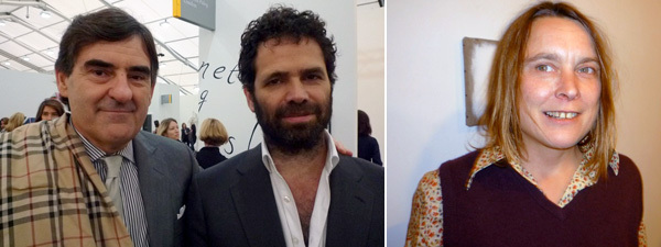 左图：收藏家Peter Brant 和艺术经纪人Gavin Brown。右图：艺术家Sarah Lucas。
