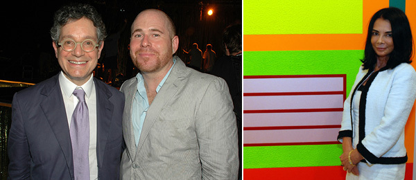左图：艺术经纪人Jeffrey Deitch 和艺术巴塞尔联合总监Marc Spiegler。右图：艺术经纪人 Mary Boone。