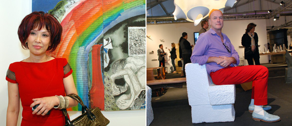 左图：收藏家林明珠。右图：设计师Ricky Clifton。
