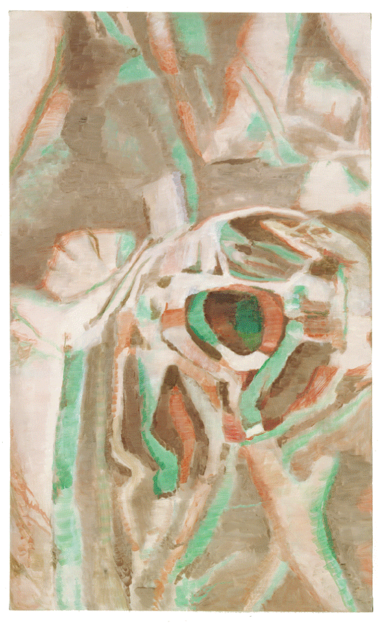 卢克•图伊曼斯、《肺》、1998、布面油画、158×95cm。