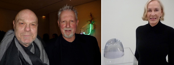 左图：艺术家Barry Le Va 和Joe Zucker。右图：艺术家Helen Pashigan。