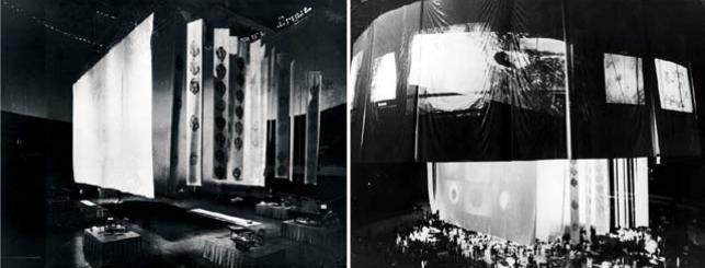 约翰·凯奇和列哈伦•希勒，《 HPSCHD》，1967–69。1969年5月16日伊利诺伊大学厄本那－香槟分校表演现场。