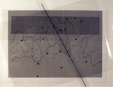 约翰·凯奇《芳塔娜混合曲》曲谱中的一页，1957–58。