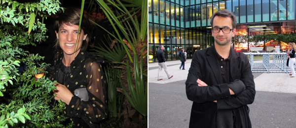 左: Jack Shainman画廊的Katie Rashid; 右: 艺术家Philippe Decrauzat。
