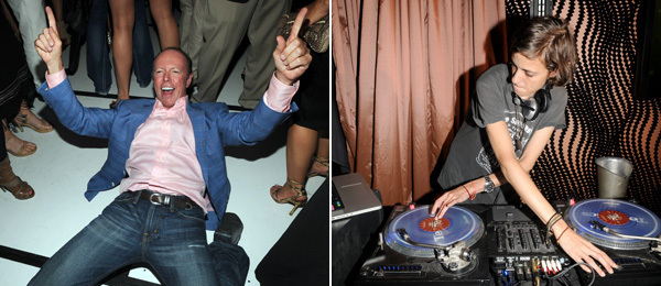 左：艺术家 David Lambert; 右：DJ Samantha Ronson