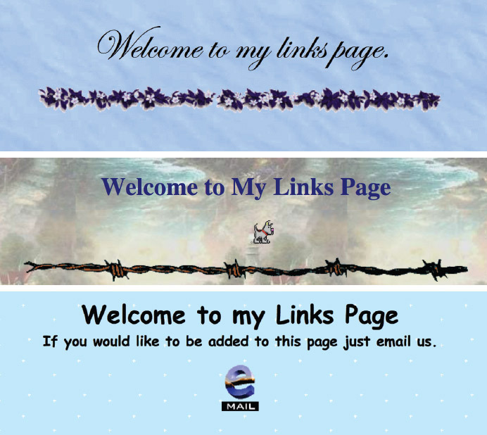 因特网上的活链接页面。