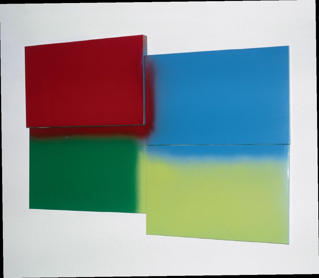 珀森斯科, 《雕塑绘画》（Plastisches Bild）, 1965–66，油漆、铝板， 复制品。