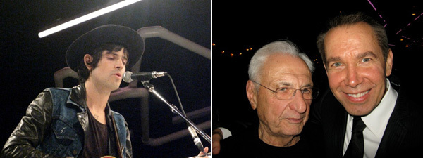 左: Devendra Banhart； 右: 建筑师Frank Gehry 与艺术家Jeff Koons。