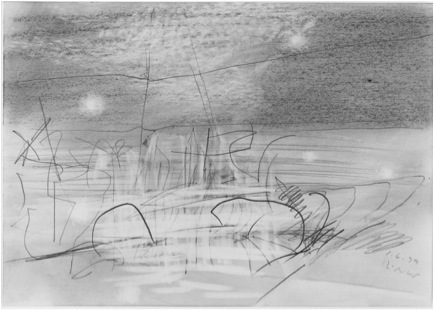 Gerhard Richter, 《27.4.1999 (5)》, 1991, 纸本石墨,205 x 297cm。