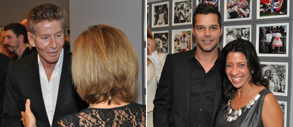 左: Calvin Klein与北迈阿密当代艺术博物馆馆长Bonnie Clearwater； 右: Ricky Martin与LAND的Lisa Anastos。 