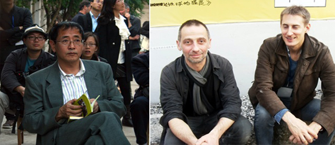 左：北京大学车槿山教授； 右：艺术家雷米•阿尔迪日和朋友。