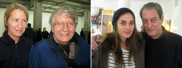 左: 艺术家Ann Craven与Peter Saul； 右: Sophie Auster 与小说家Paul Auster。