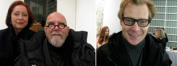 左: 设计师Britta Le Va与艺术家Chuck Close；右: Dia基金会主席Philippe Vergne。
