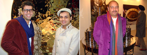 左: 设计师Chirag Dewan与建筑师Ashiesh Shah； 右: 收藏家Anupam Poddar。

