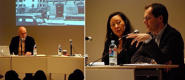 左: 古根海姆博物馆馆长Richard Armstrong；右: 新当代艺术博物馆策展人及教育和公共计划主任Eungie Joo与Colección Patricia Phelps de Cisneros馆长 Gabriel Pérez-Barreiro。
&nbsp;