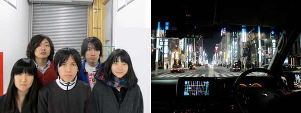 左：东京艺术家；右：东京银座夜景。