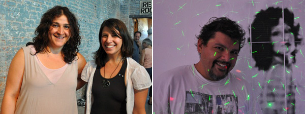 左图：经纪人Irena Popiashvili 和Marisa Newman。右图：艺术家 Martin Durazo。