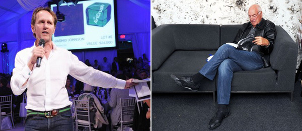 左：苏富比当代艺术全球负责人Tobias Meyer；右：收藏家Don Rubell。