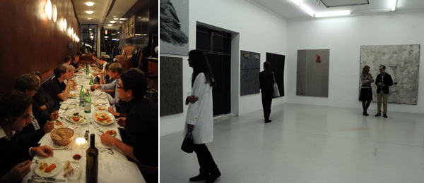 左：Aurel  Scheibler的宴会；右：在Sergej Jensen的展览上。