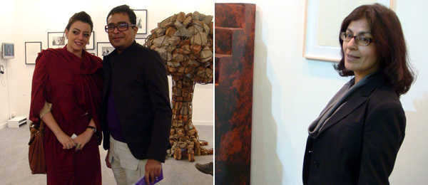 左图：艺术顾问Raneem Zaki Farsi 和艺术家Jitish Kallat。右图：Mirchandani + Steinruecke画廊的
艺术经纪 Ranjana Steinruecke。
