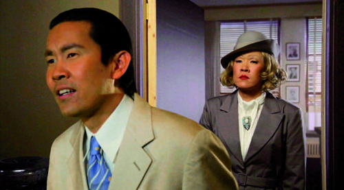 黄汉明,《再造唐人街》，2012, 7频道录像、电影剧照，时间变量。