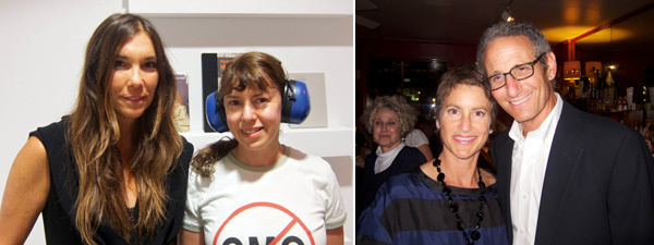 左图：经纪人 Lisa Spellman 和艺术家Karen Kilimnik。右图：艺术经纪Jane和James Cohan夫妇。