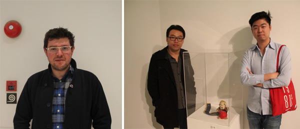 左：香港PARA/SITE空间总监Cosmin Costinas；右：《艺术时代》执行主编康学儒与亚洲艺术文献库研究员翁子键。