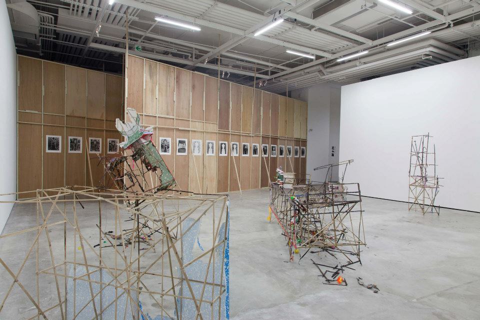 苏育贤“花山墙”展览现场，2013.
