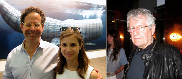 左：惠特尼博物馆馆长Adam Weinberg和他的女儿Zoe. 右：艺术家Michel Auder.