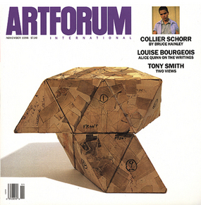 Cover: Tony Smith, Tau, 1965, cardboard model, 7 x 10 x 6&#8220;. Tony Smith Estate, New York. Photo: Kevin Noble. Inset: Collier Schorr, Two Shirts (detail), 1998, Cibachrome, 40 x 30&#8221;.