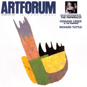 Richard Tuttle, Waferboard 4, 1996, acrylic on wafer board, 29 ½ x 18&#8220;. Inset: Tazio Secchiarolli, Anita Ekberg, Rome, 1958, black and white photograph. From &#8221;Il Paparazzo/I Paparazzi."